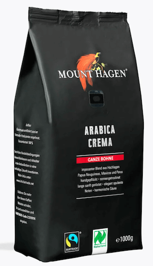 Mount Hagen Arabica Crema Kaffee Fairtrade