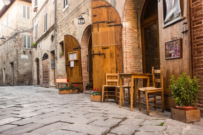 italienisches Straßencafe