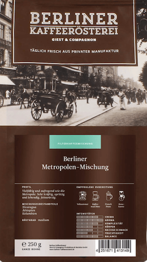 Berliner Kaffeerösterei Berliner Metropolen Mischung