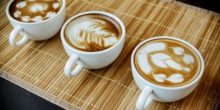 Kaffee mit Latte Art