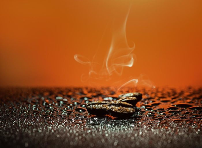 ungesunde Schnellröstung des Kaffees