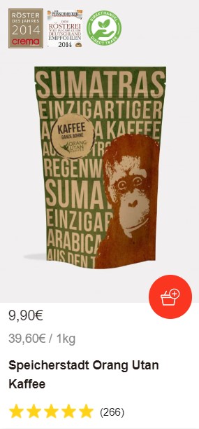 Speicherstadt Orang Utan Kaffee