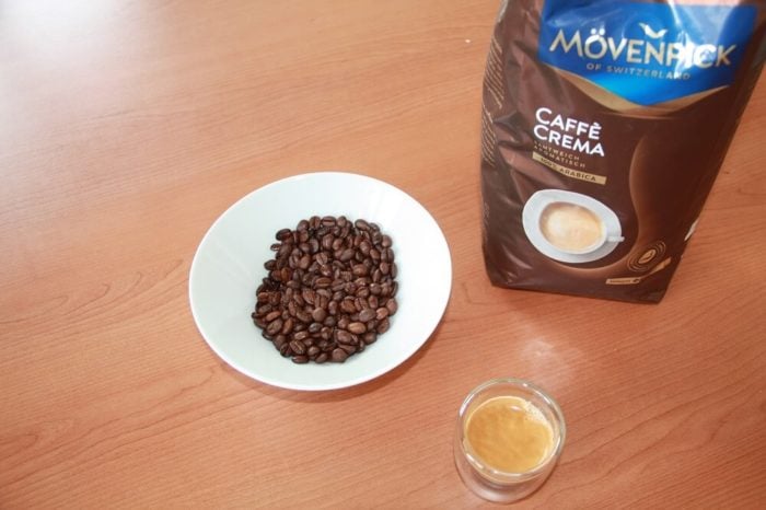 Mövenpick Caffè Crema Kaffeebohnen Espresso Verpackung