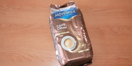 Mövenpick Caffè Crema Verpackung auf dem Tisch