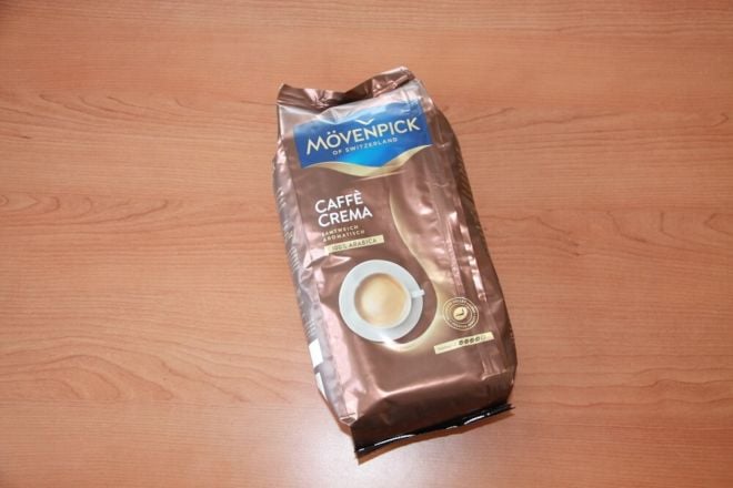 Mövenpick Caffè Crema Verpackung auf dem Tisch