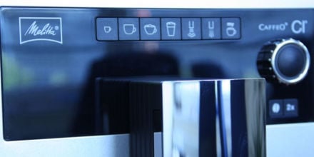 Melitta Caffeo CI Nahaufnahme von Display und Tasten