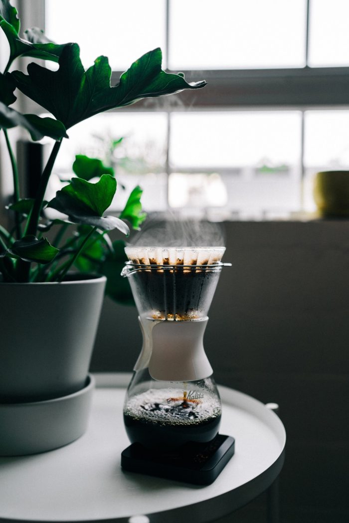 Pflanze-Kaffeezubereitung