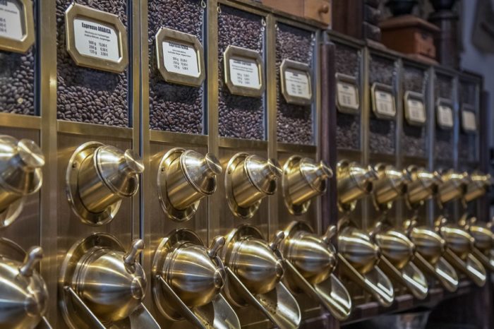 Kaffeehaus Auswahl verschiedener Röstungen