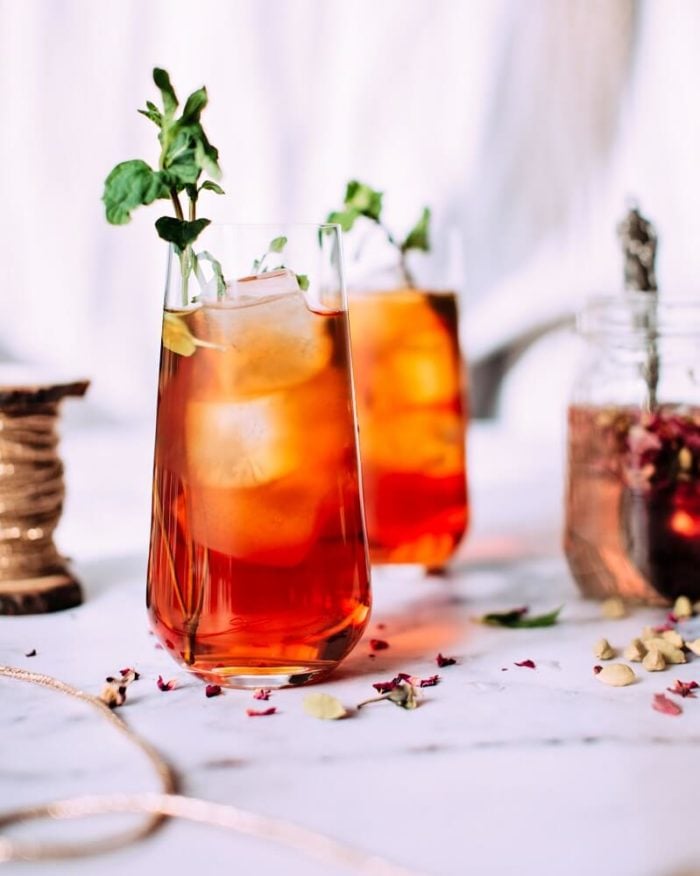 Cold Brew Tee serviert im Glas