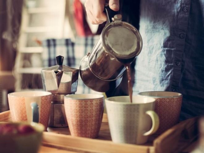 Espressokocher Kaffee servieren