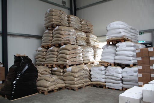 Säcke mit Kaffeebohnen