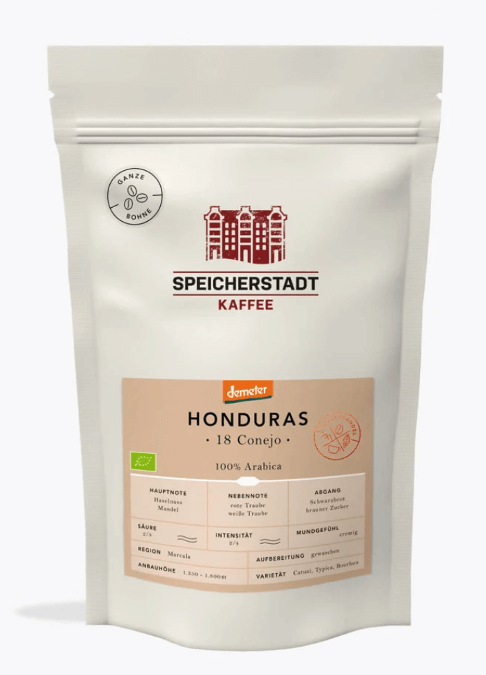 Speicherstadt Honduras 18 Conejo Bio Demeter Kaffee