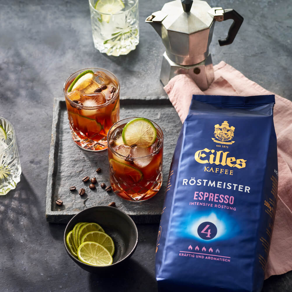 Eilles Kaffee Rösmeister Espresso als Cold Brew und Cool Down Getränk