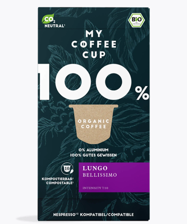 My Coffee Cup Lungo Belissimo Bio 10 Kapseln