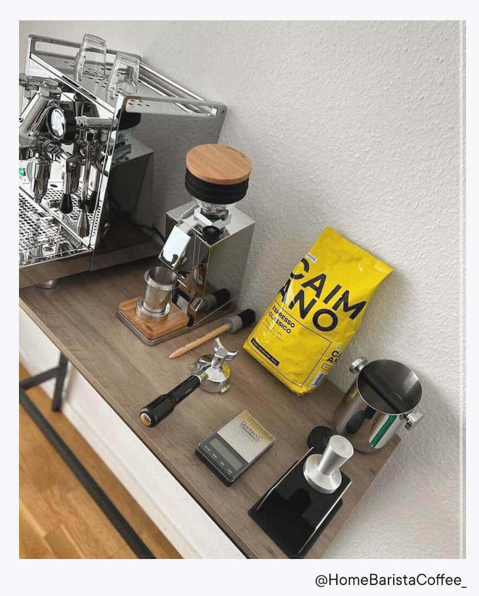 eureka single dose mühle neben siebträgermaschine ugc