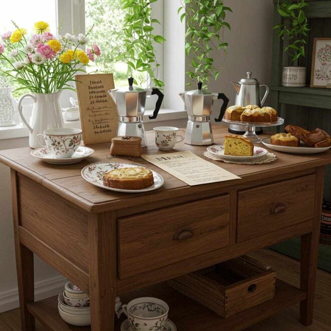 home cafe mit gebäck