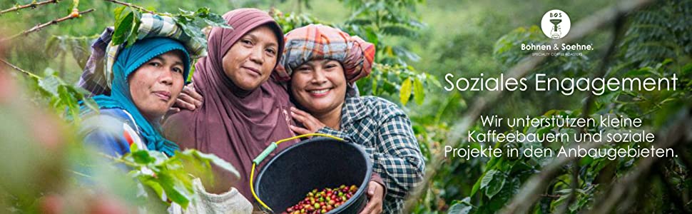 Bohnen und Soehne soziales Engagement und direkter Handel mit Kaffeebauern