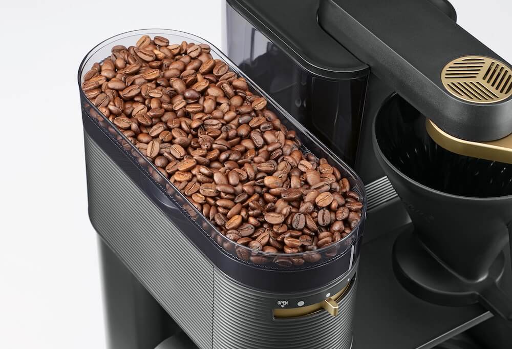 Melitta Epos Filterkaffeemaschine Bohnenbehälter mit integriertem Mahlwerk