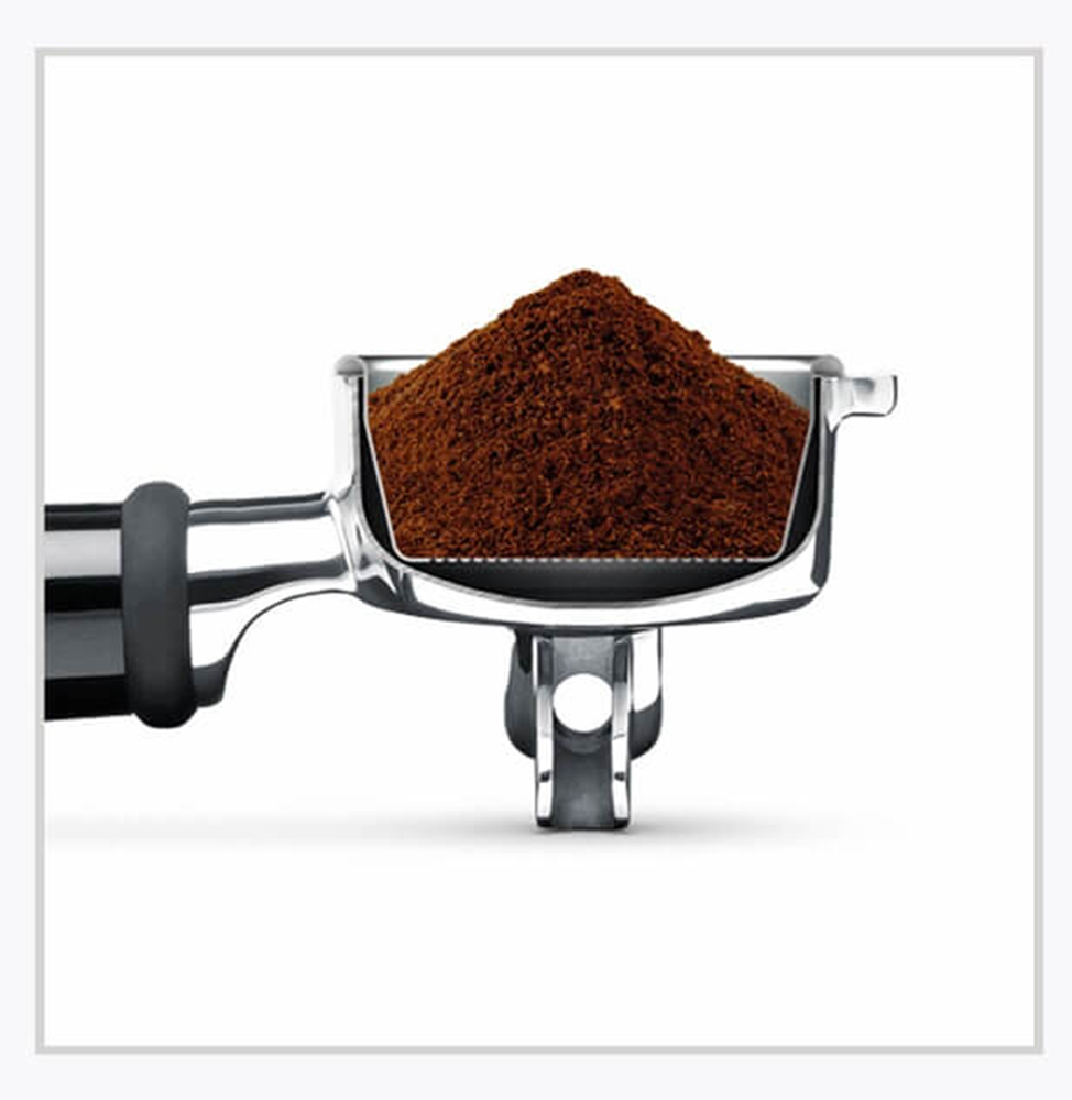 Sage Barista Pro Siebträgermaschine Kaffeepulver